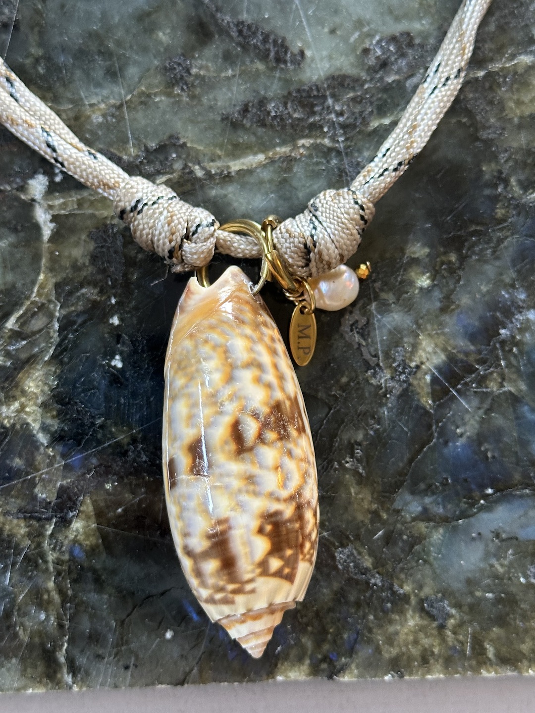 Brown Olive Shell Necklace - Image 2