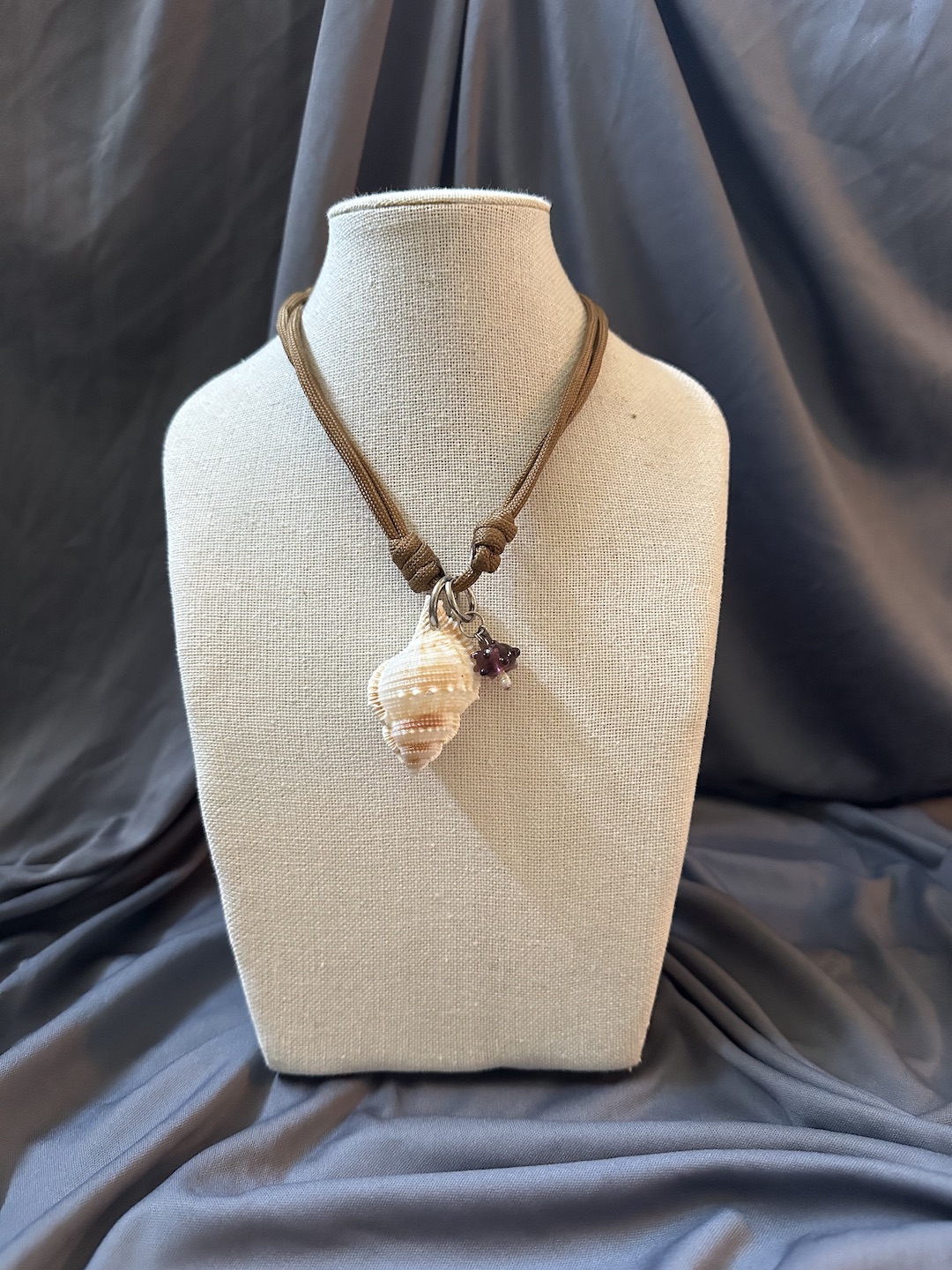 Brown and Cream Shell Necklace - Image 3