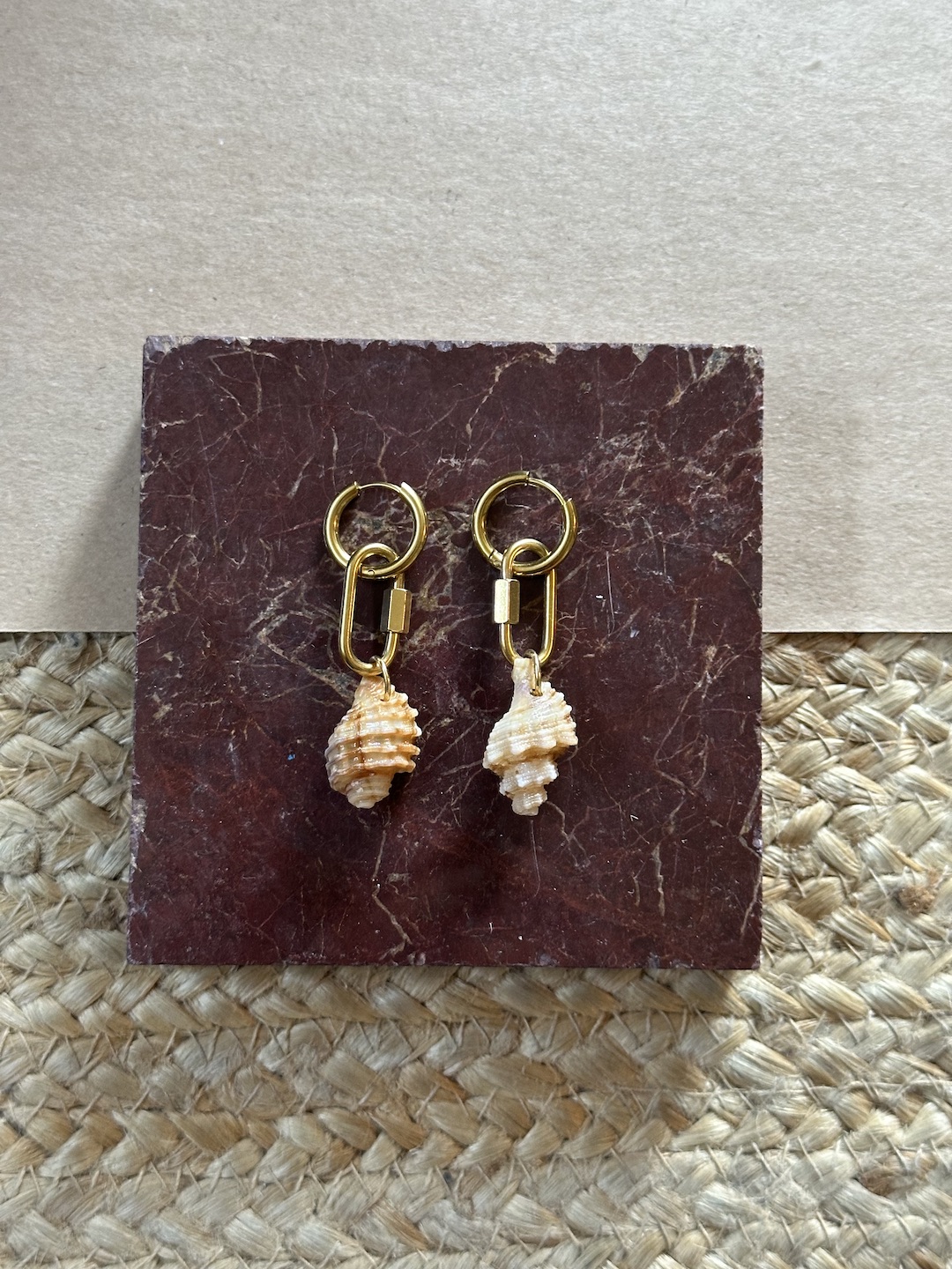 Gold Clip Earrings