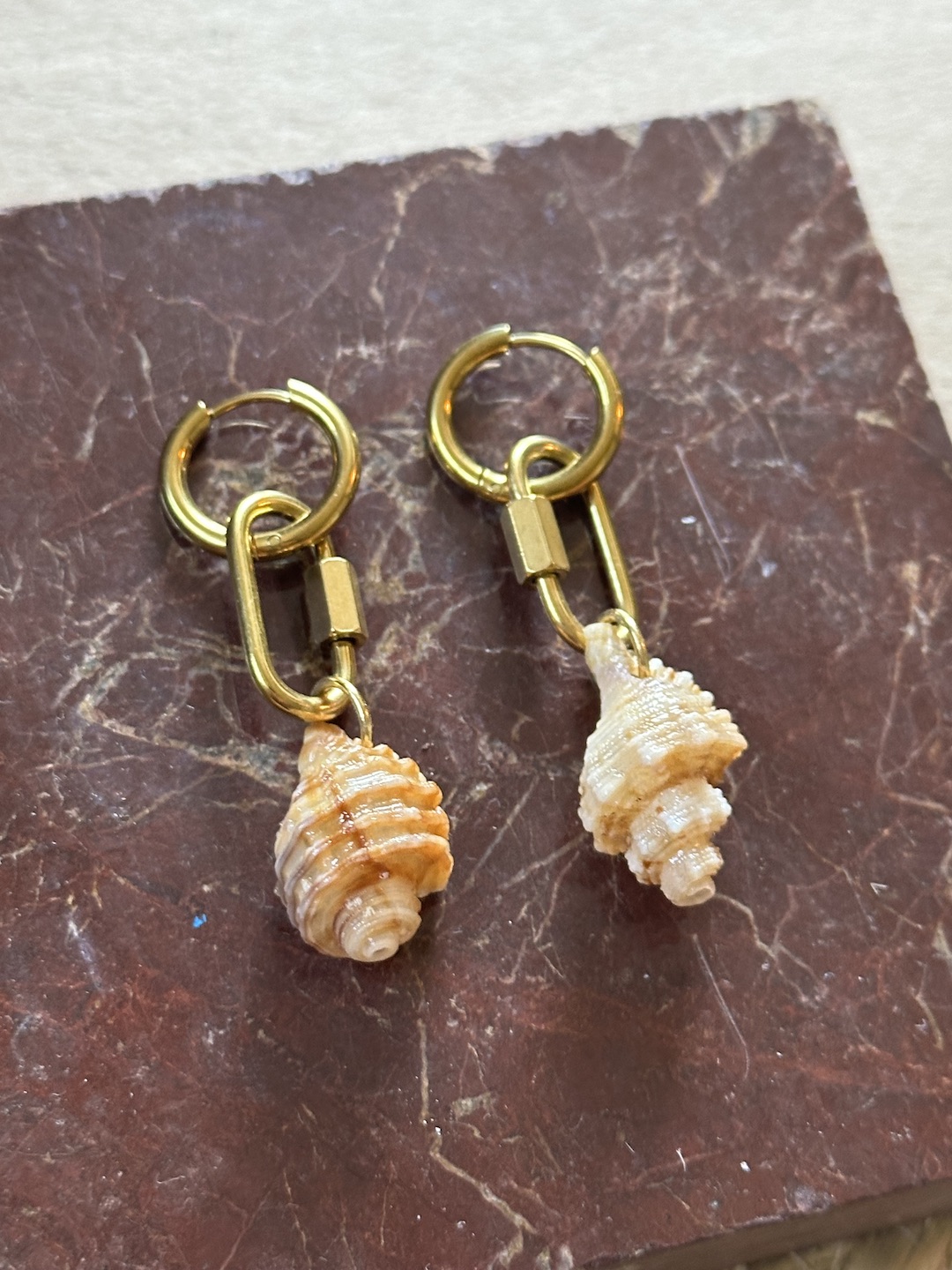Gold Clip Earrings - Image 2