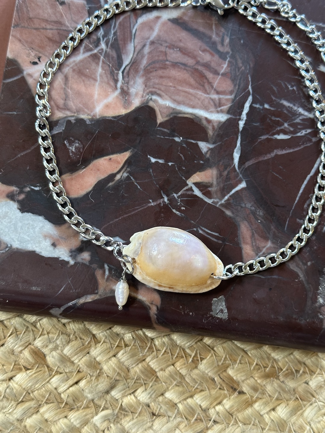 Silver Cowrie Necklace - Image 3