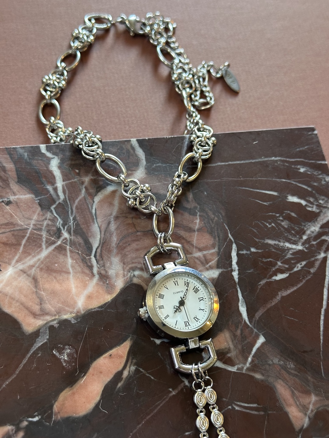 Silver Bolo Watch Necklace - Image 3