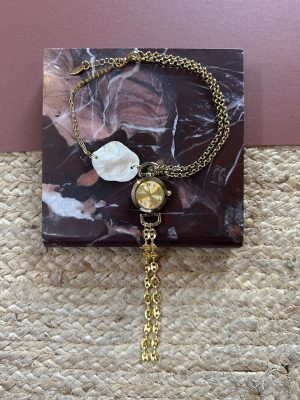 Gold Bolo Watch Necklace