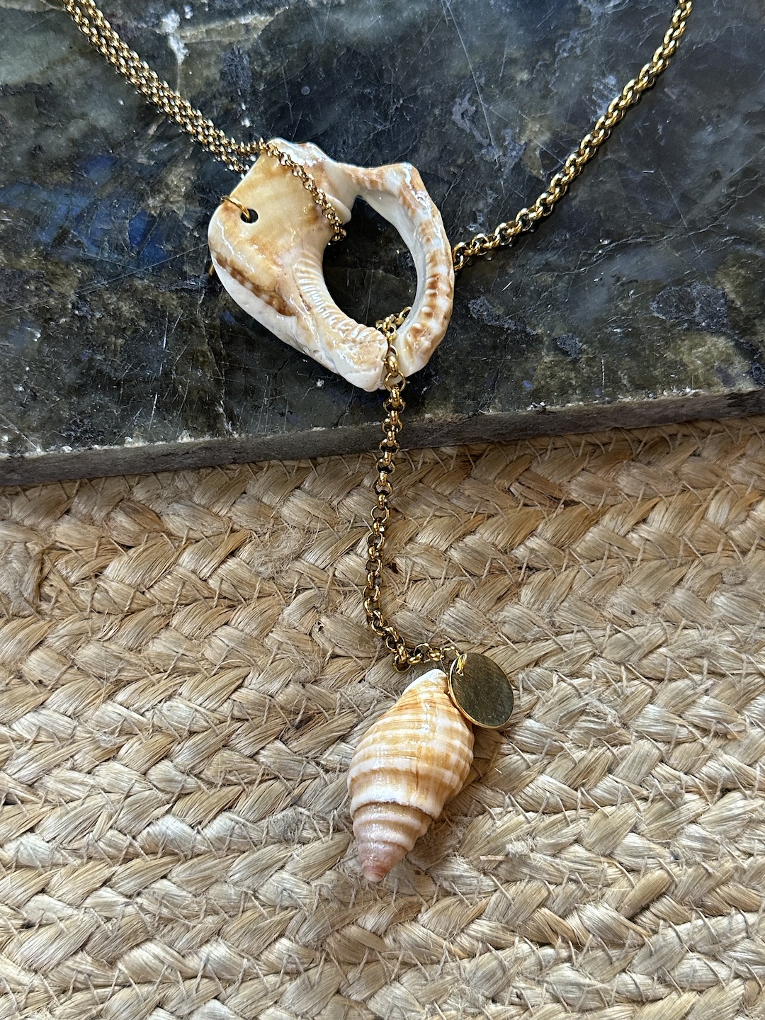 Gold Tidal Fragment Necklace - Image 4