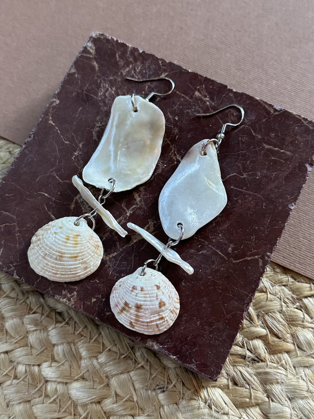 White Pearl Earrings - Image 3