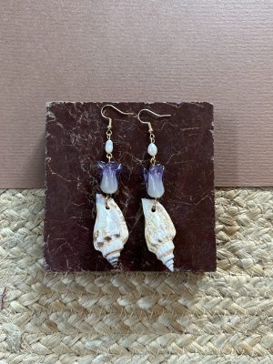 Tulip and Pearl Earrings