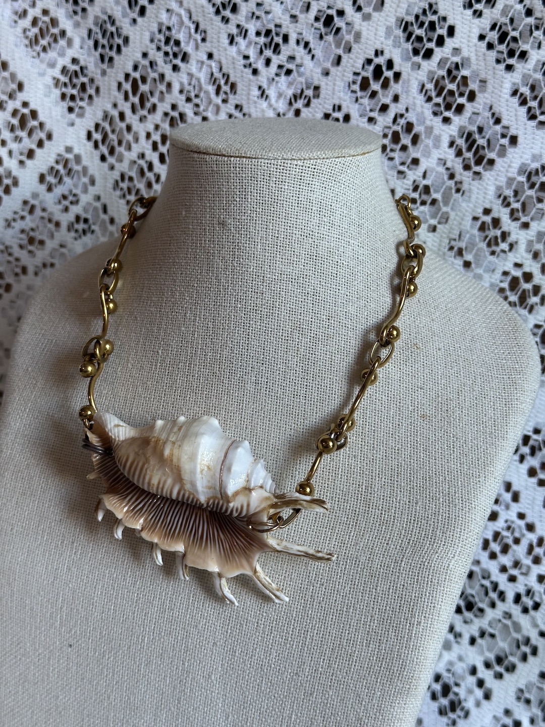 Gold Murex Shell Necklace - Image 4