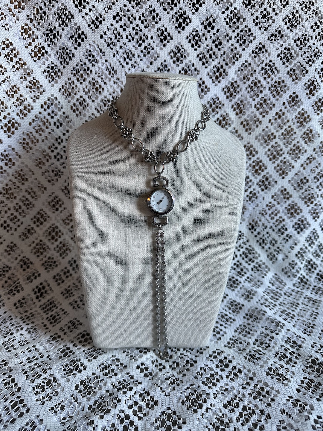 Silver Bolo Watch Necklace - Image 2