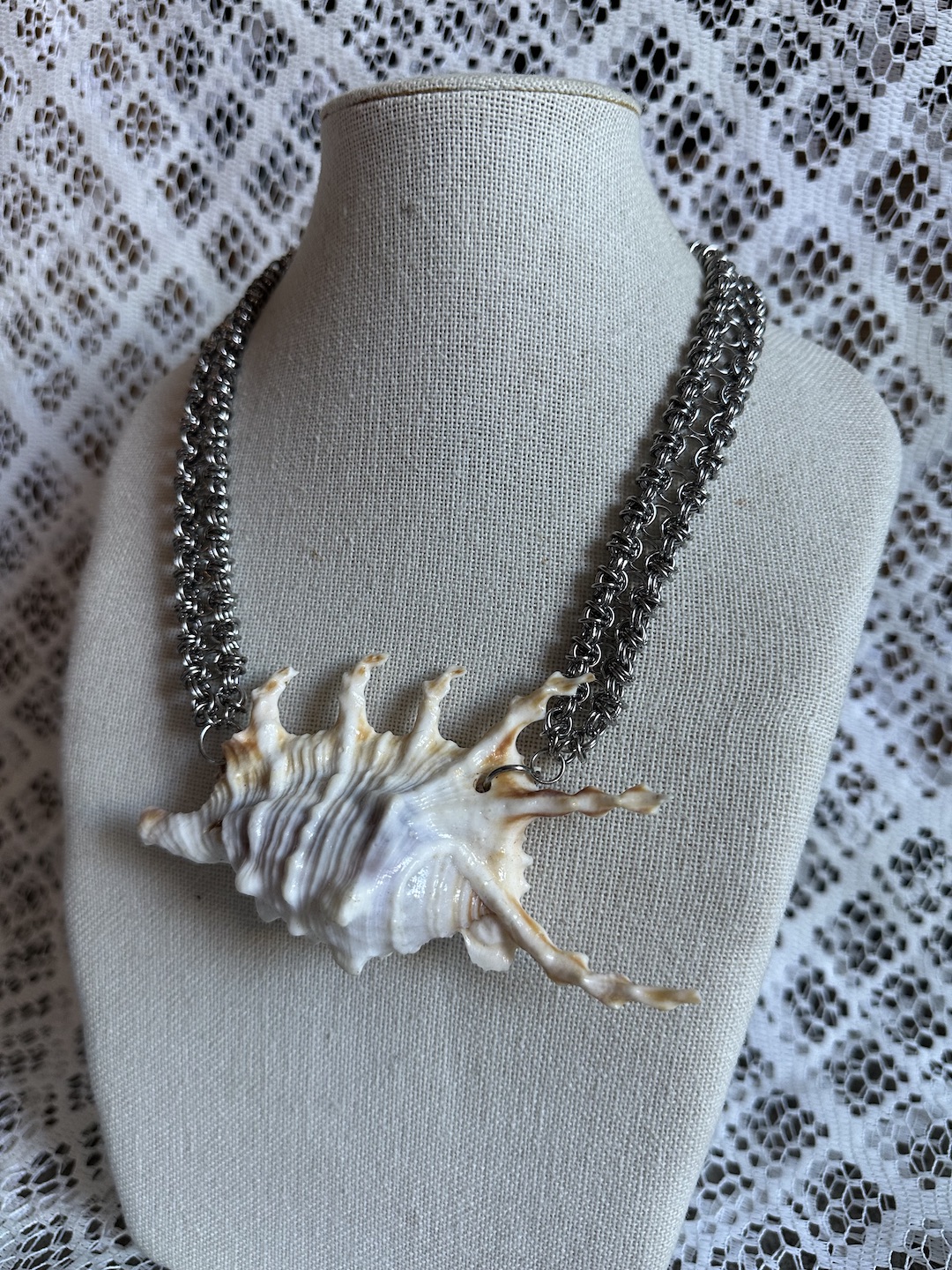 Silver Murex Shell Necklace - Image 2